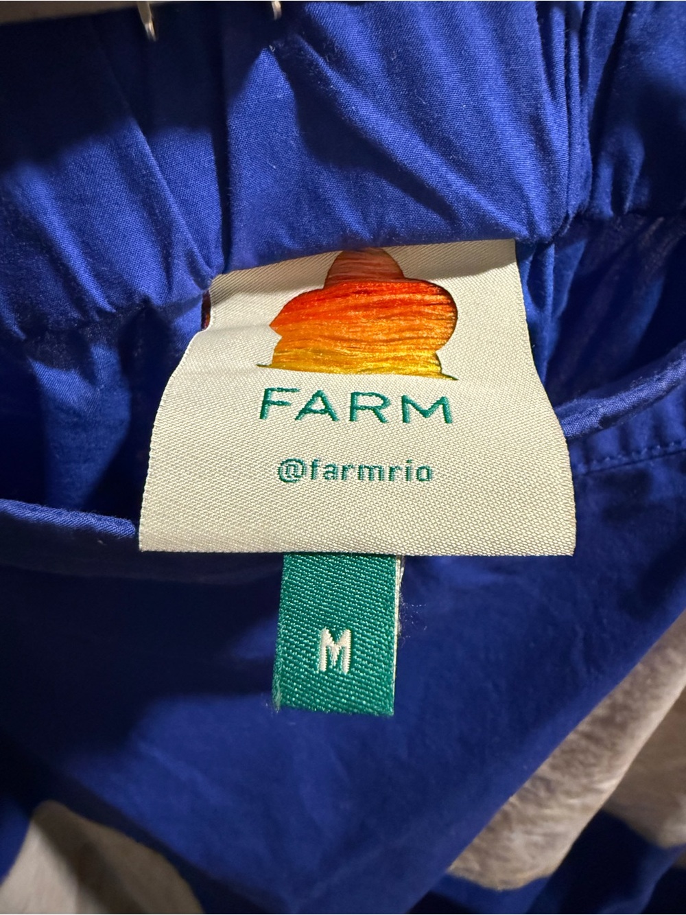 FARM Rio Royal Blue Maxi Skirt with Cream Floral Motif - Picture 5 of 7